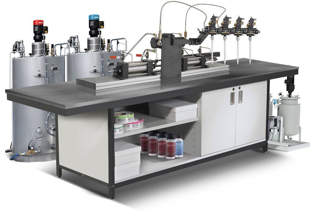 Máquina CNC de resina epóxi e poliuretano (PU) para resinagem Resinadora dosadora aplicadora CNC automática