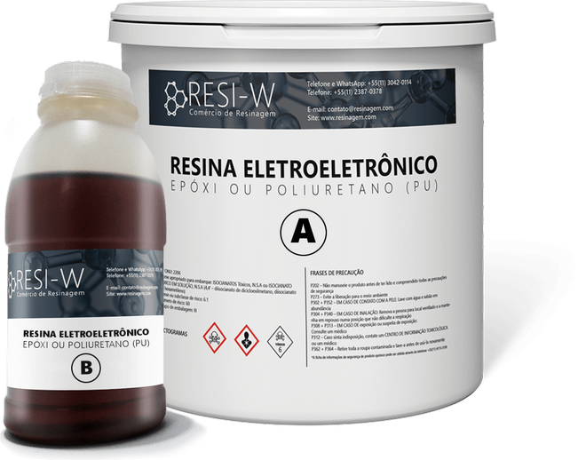 Resina eletroeletrônica epóxi e poliuretano (PU) Resina eletroeletrônica epóxi e poliuretano (PU) com kits a partir de um quilo.
